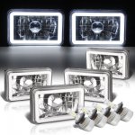 1986 Chevy Cavalier Halo Tube LED Headlights Conversion Kit Low and High Beams