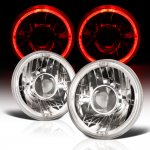 1973 Ford F350 Sealed Beam Projector Headlight Conversion Red Halo