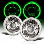 2003 Hummer H1 Sealed Beam Projector Headlight Conversion Green Halo