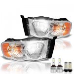 Dodge Ram 2002-2005 LED Headlight Bulbs Set Complete Kit