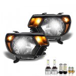 2014 Toyota Tacoma Black LED Headlight Bulbs Set Complete Kit