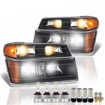 2007 Chevy Colorado Black LED Headlight Bulbs Set Complete Kit