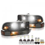 Chevy Blazer 1998-2005 Smoked LED Headlight Bulbs Set Complete Kit