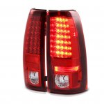 GMC Sierra 1500HD 1999-2006 Red and Clear LED Tail Lights