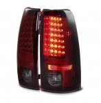 1999 Chevy Silverado 2500HD Red Smoked LED Tail Lights