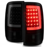 GMC Sierra 3500HD 2007-2014 Black Smoked LED Tail Lights