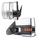 Chevy Tahoe 2007-2014 Chrome Power Folding Tow Mirrors Smoked LED Lights