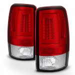 2004 GMC Yukon XL Red and Clear LED Tail Lights Tube