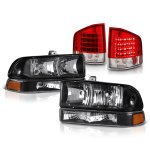 2000 Chevy S10 Black Headlights and Red LED Tail Lights