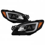 2006 Subaru Impreza Black Projector Headlights LED DRL