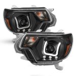2013 Toyota Tacoma Black Projector Headlights LED DRL