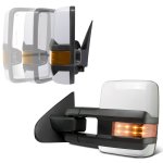 2011 GMC Sierra Denali White Power Folding Tow Mirrors LED Lights