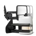 Ford F350 Super Duty 2008-2016 White Tow Mirrors Clear LED Lights Power Heated