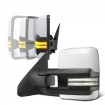 2008 Toyota Tundra White Power Folding Tow Mirrors Smoked Switchback LED DRL Sequential Signal