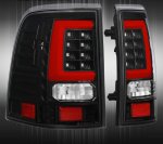 2005 Ford Explorer Black LED Tail Lights Red Tube