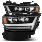 2020 Dodge Ram 1500 Glossy Black LED Projector Headlights DRL Dynamic Signal Activation