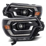 2014 Toyota Tacoma Black Projector Headlights LED DRL Switchback Signal
