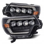 2013 Toyota Tacoma Black LED Quad Projector Headlights DRL Dynamic Signal Activation