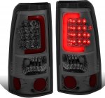 2004 GMC Sierra 2500HD Smoked LED Tail Lights Red Tube