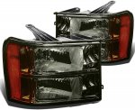 2012 GMC Sierra 2500HD Smoked Headlights