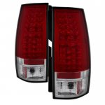 GMC Yukon Denali 2007-2014 Red and Clear LED Tail Lights