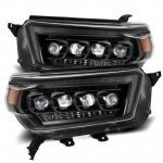 Toyota 4Runner 2010-2013 Glossy Black Smoked LED Quad Projector Headlights DRL Dynamic Signal Activation