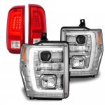 2009 Ford F350 Super Duty DRL Projector Headlights LED Tail Lights