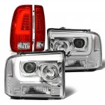 2007 Ford F450 Super Duty DRL Projector Headlights LED Tail Lights
