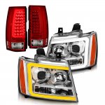 Chevy Suburban 2007-2014 LED DRL Projector Headlights Tail Lights