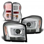Dodge Durango 2004-2006 Clear LED DRL Projector Headlights Tail Lights