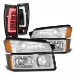 2002 Chevy Avalanche Body Cladding Headlights Black LED Tail Lights