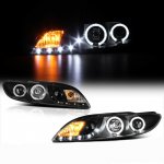 Mazda 6 2003-2005 Black Halo Projector Headlights with LED DRL