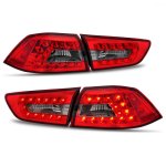 2015 Mitsubishi Lancer LED Tail Lights Red and Smoked