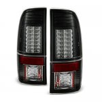 2012 Ford F550 Super Duty Black LED Tail Lights