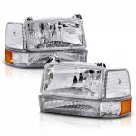 1996 Ford F350 Clear Headlights and Bumper Lights Set