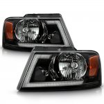 2007 Lincoln Mark LT Black Euro Headlights LED DRL Dynamic Signal