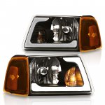 Ford Ranger 2001-2011 Black LED DRL Headlights Set
