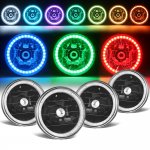 1966 Chevy Chevelle Color LED Halo Black Sealed Beam Headlight Conversion Remote