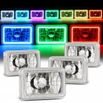 Cadillac Brougham 1987-1989 Color LED Halo Sealed Beam Headlight Conversion High Low Beams