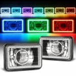 1997 GMC Jimmy Color LED Halo Black Sealed Beam Projector Headlight Conversion