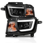2012 Chevy Camaro Black LED DRL Projector Headlights