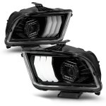 2009 Ford Mustang Black Projector Headlights LED DRL