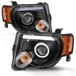 2008 Ford Escape Black Halo Projector Headlights LED DRL