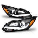 2013 Ford Focus Black Projector Headlights LED DRL