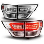 Jeep Grand Cherokee 2011-2013 Chrome Tube LED Tail Lights