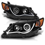 Toyota Camry 2012-2014 Black Halo Projector Headlights LED DRL