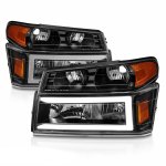 2007 Chevy Colorado Black DRL Headlights