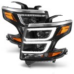 2020 Chevy Tahoe Black Projector Headlights DRL