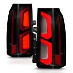 Chevy Tahoe 2015-2020 Black Smoked LED Tail Lights Tron Style