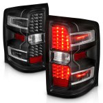 2017 Chevy Silverado 3500HD Black LED Tail Lights